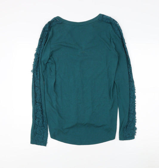 Womens UK Size 14 NEXT Green Basic T-Shirt