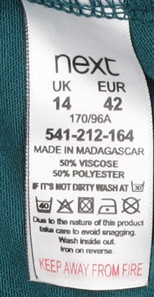 Womens UK Size 14 NEXT Green Basic T-Shirt