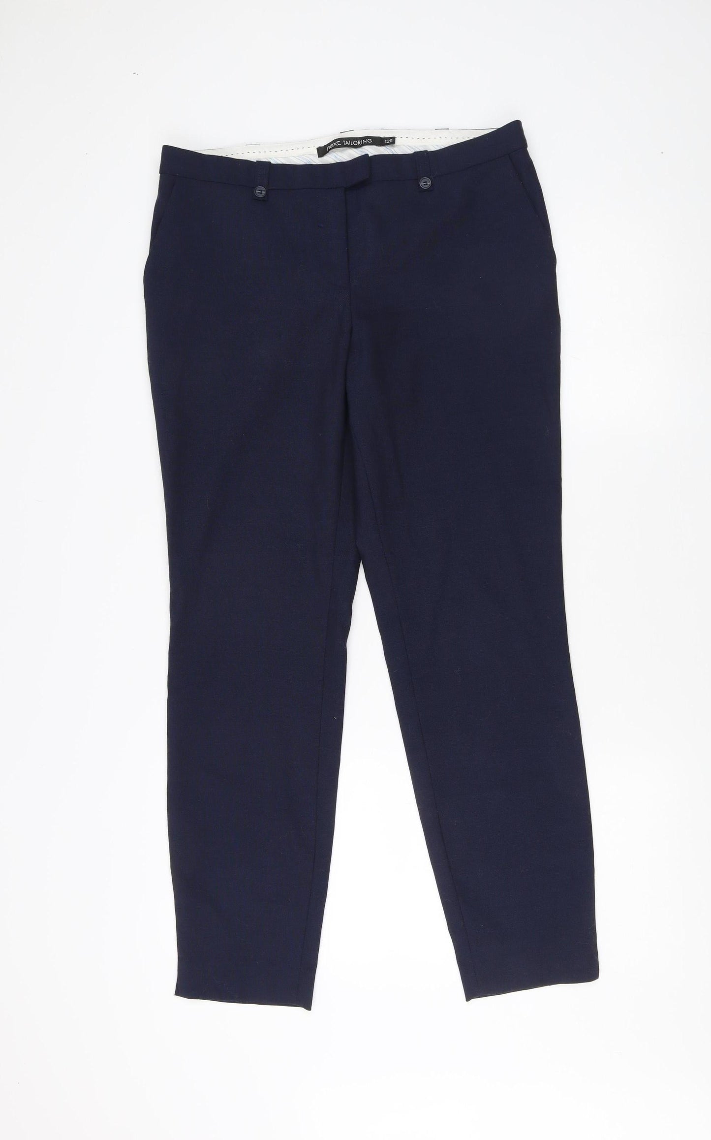 Womens UK Size 12 NEXT Regular Fit Workwear Blue Trousers