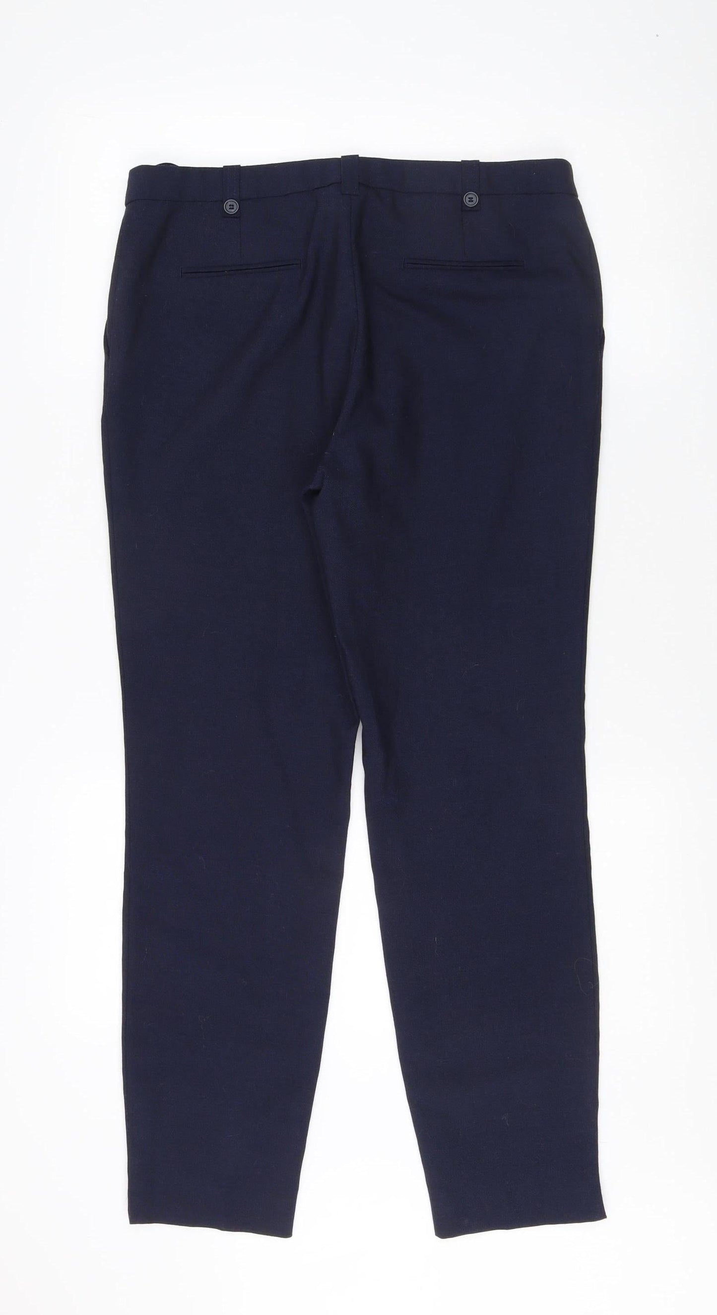 Womens UK Size 12 NEXT Regular Fit Workwear Blue Trousers