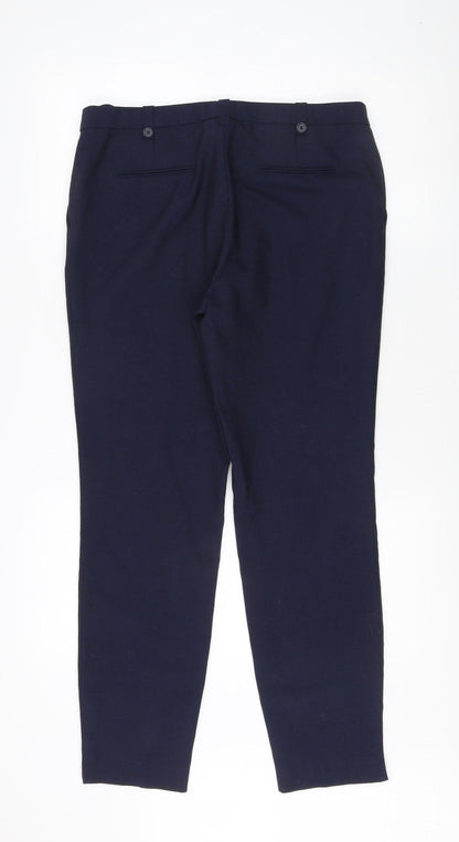 Womens UK Size 12 NEXT Regular Fit Workwear Blue Trousers
