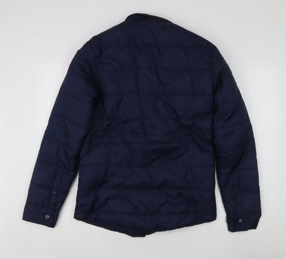 Mens UK Size S BS Quality Apparel Blue Quilted Coat