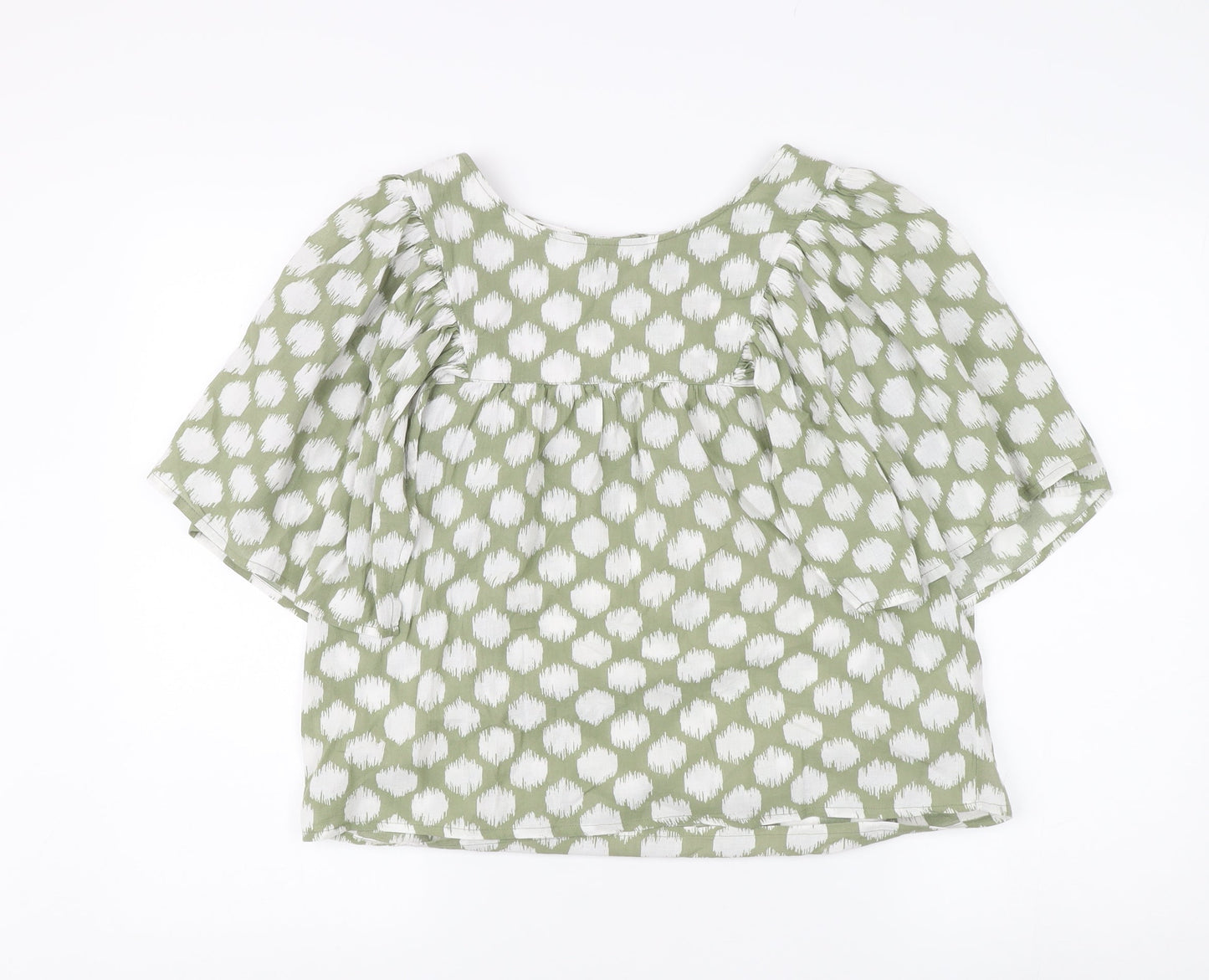 Womens UK Size 8 Marks and Spencer Green Basic Blouse