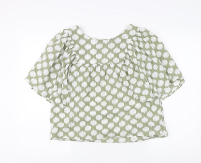 Womens UK Size 8 Marks and Spencer Green Basic Blouse
