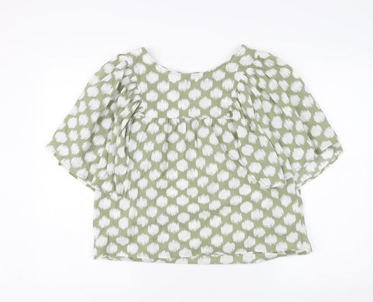Womens UK Size 8 Marks and Spencer Green Basic Blouse