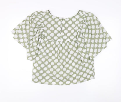 Womens UK Size 8 Marks and Spencer Green Basic Blouse