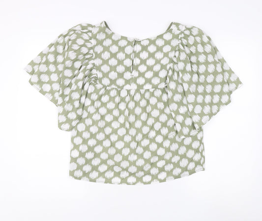 Womens UK Size 8 Marks and Spencer Green Basic Blouse