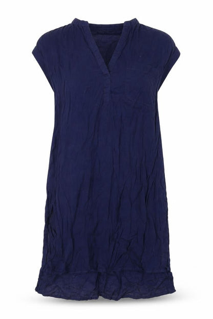 Womens UK Size 8 Marks and Spencer Blue Tunic Blouse