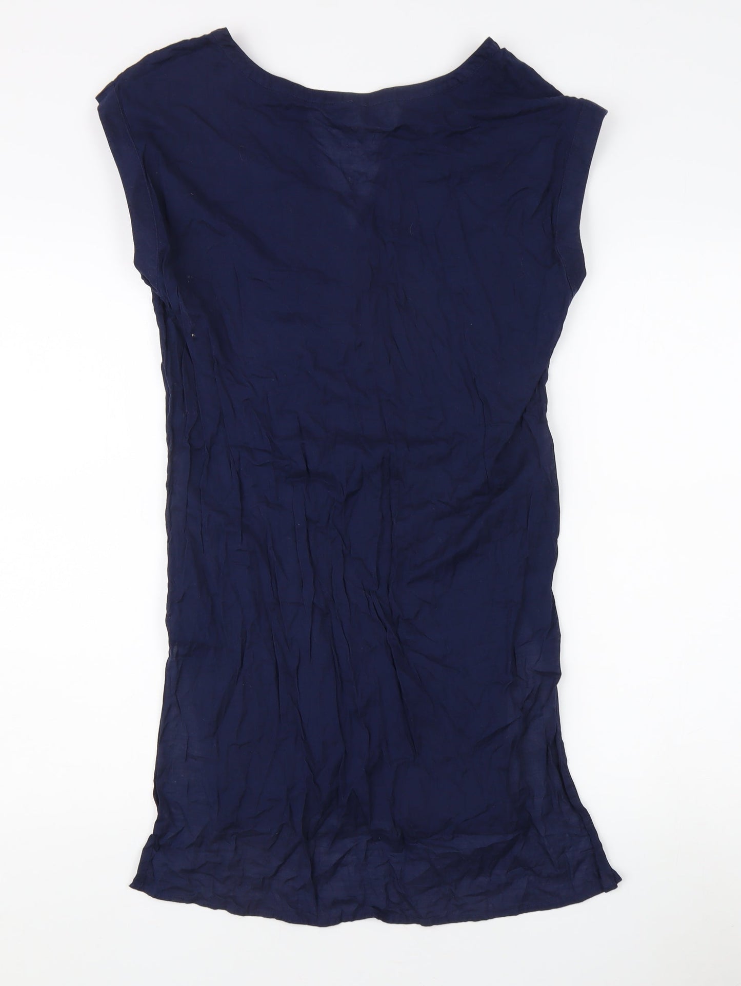 Womens UK Size 8 Marks and Spencer Blue Tunic Blouse