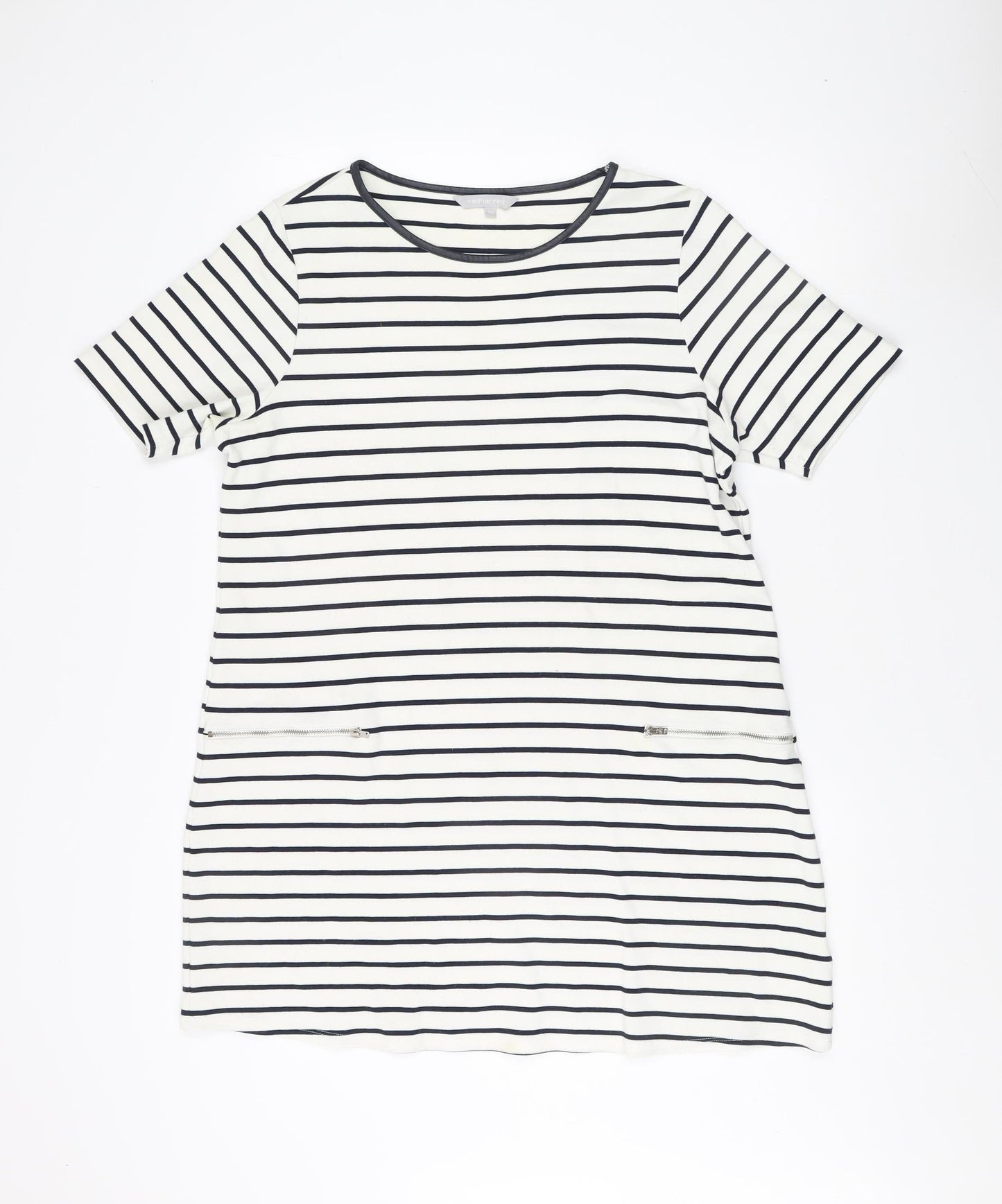 Red Herring Women's Multicoloured Striped T-Shirt Dress 16