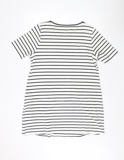 Red Herring Women's Multicoloured Striped T-Shirt Dress 16