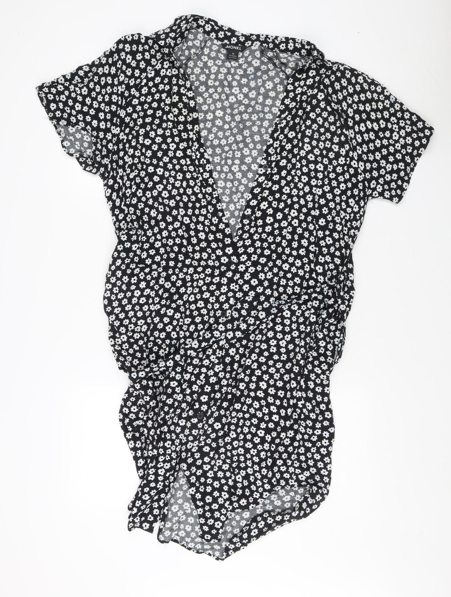 Womens UK Size XS Monki Black Wrap