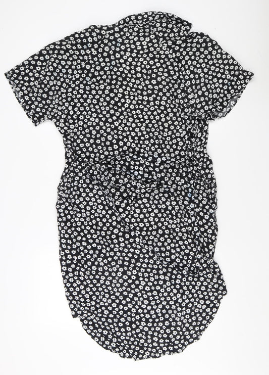 Womens UK Size XS Monki Black Wrap