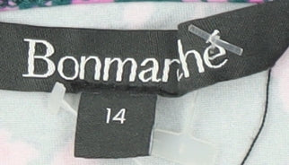 Bonmarché Women's Multicoloured Floral Tunic Blouse Size 14