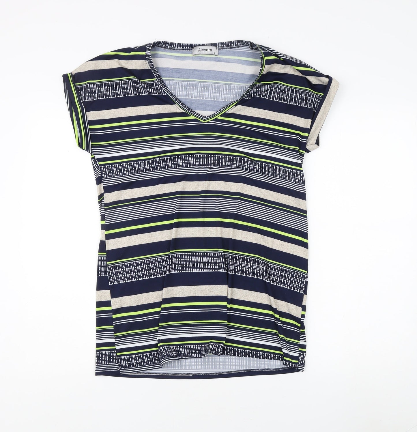 Womens UK Size S Alexara Multicoloured Basic T-Shirt