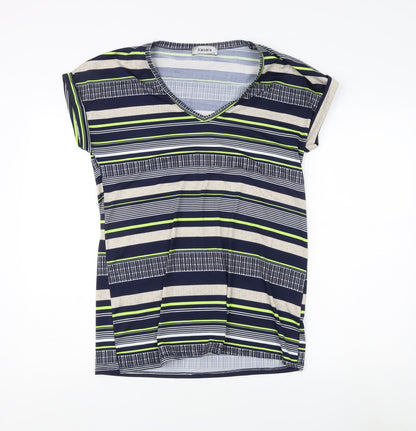 Womens UK Size S Alexara Multicoloured Basic T-Shirt
