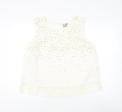 Womens UK Size 22 ASOS White Basic Tank