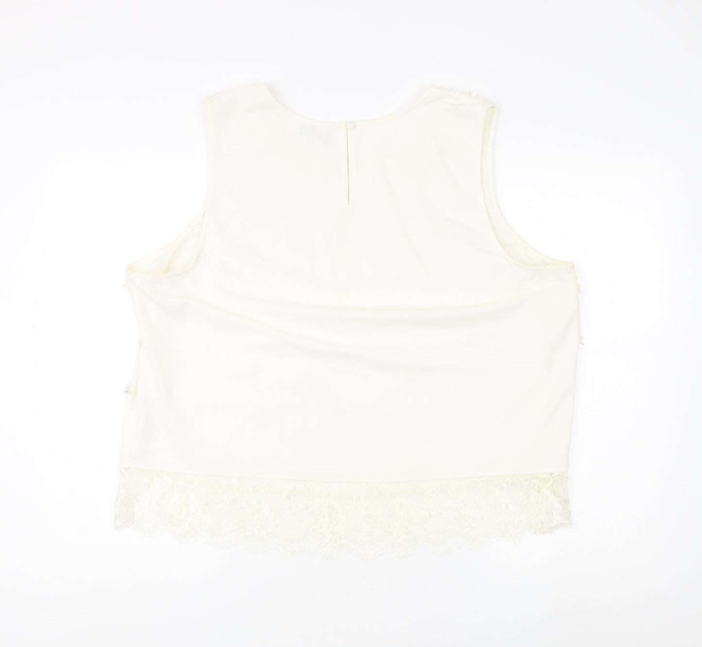 Womens UK Size 22 ASOS White Basic Tank