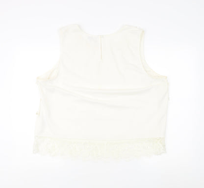 Womens UK Size 22 ASOS White Basic Tank
