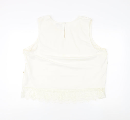 Womens UK Size 22 ASOS White Basic Tank
