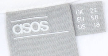 Womens UK Size 22 ASOS White Basic Tank