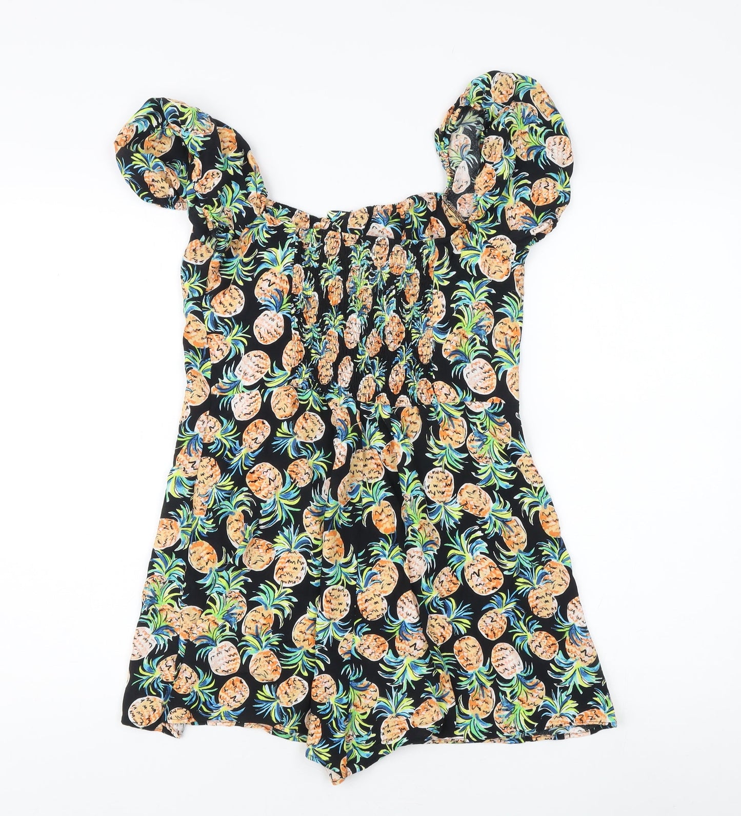 Bershka Women's Multicoloured Floral Playsuit Size 12