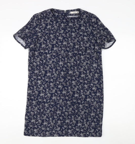 Mango Women's Blue Paisley Dress Size S