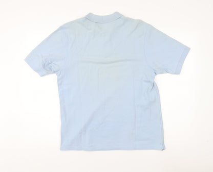 Marks and Spencer Men's Blue Polo Shirt S, Collared Solid