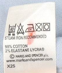 Marks and Spencer Men's Blue Polo Shirt S, Collared Solid