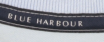 Marks and Spencer Men's Blue Polo Shirt S, Collared Solid