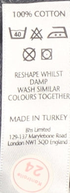 BHS Men's Blue Polo Shirt, Small, Short Sleeve, 100% Cotton