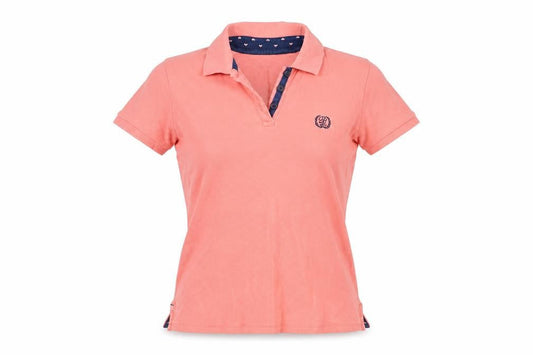 PDI Women's Pink Polo Shirt M - Cotton Casual Short Sleeve