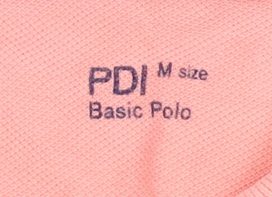 PDI Women's Pink Polo Shirt M - Cotton Casual Short Sleeve