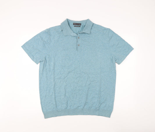Marks and Spencer Men's Blue XL Polo Shirt