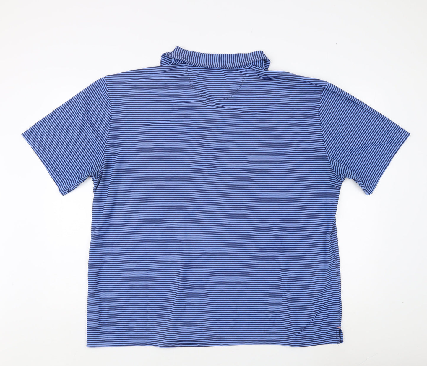 Dockers Men's Blue Striped Polo Shirt XL