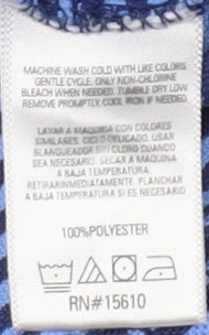 Dockers Men's Blue Striped Polo Shirt XL