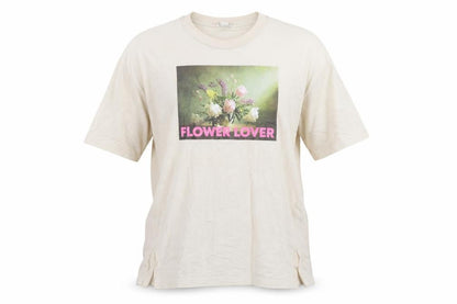 Womens UK Size L Monki Beige Basic T-Shirt