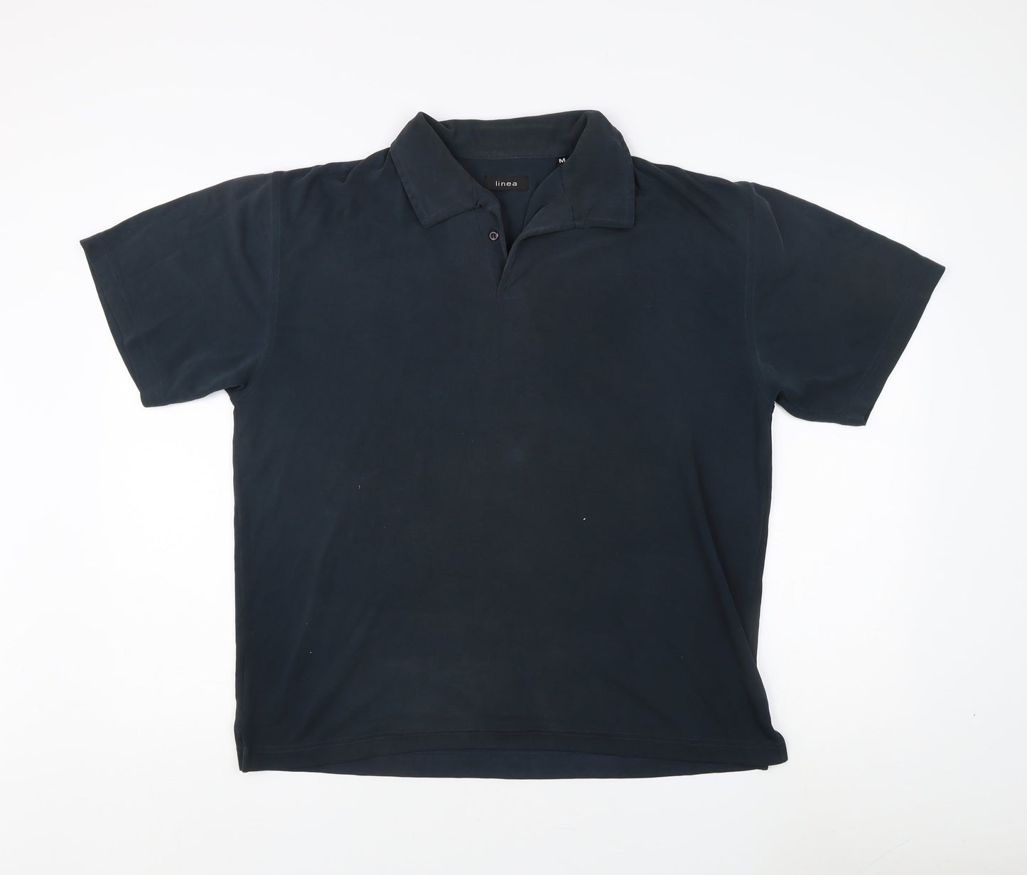 Linea Men's Black Polo Shirt - Size M, Regular Fit