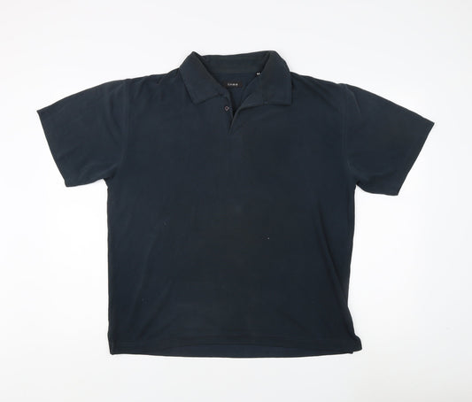 Linea Men's Black Polo Shirt - Size M, Regular Fit