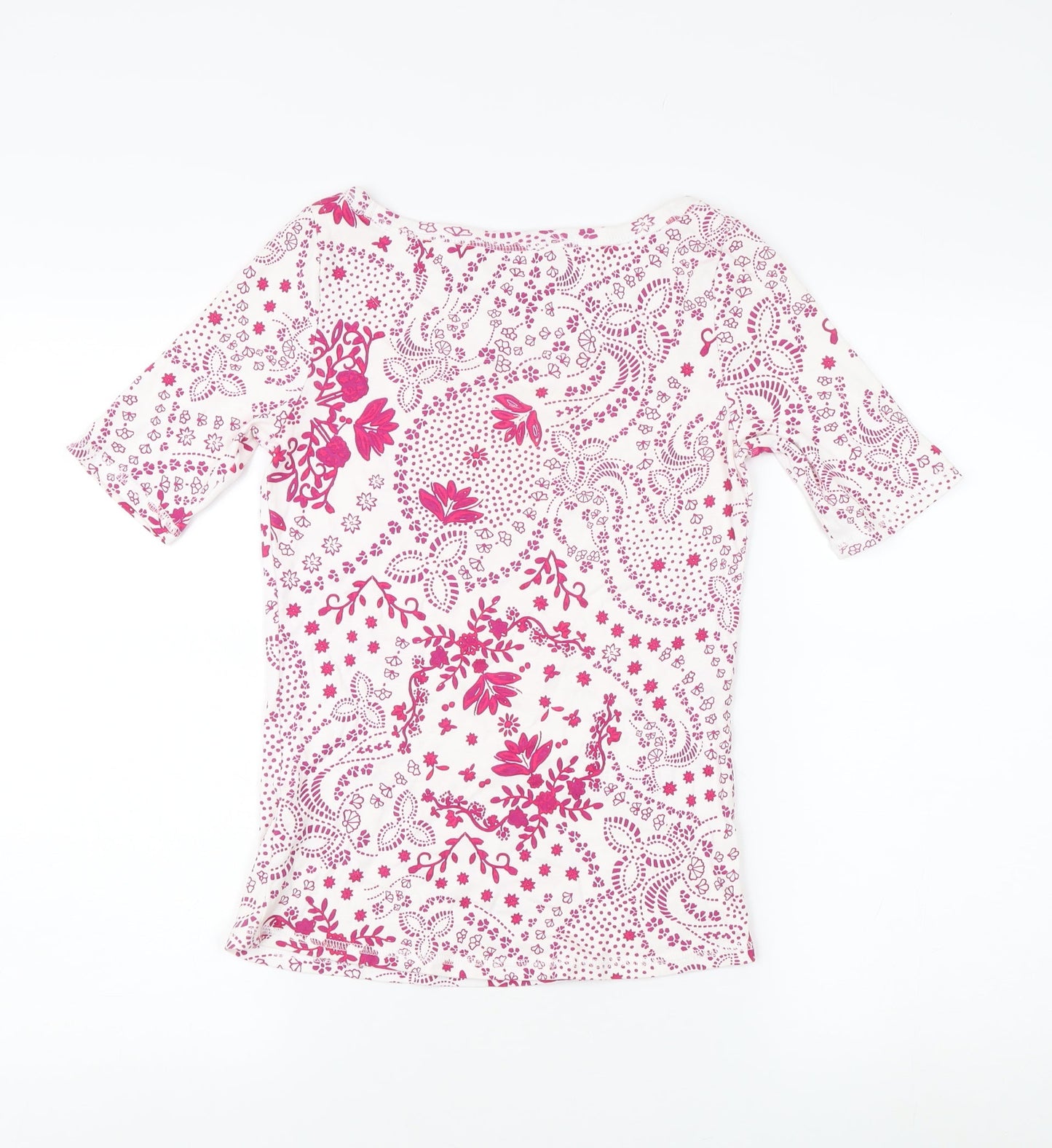 Womens UK Size 10 Marks and Spencer Pink Basic T-Shirt