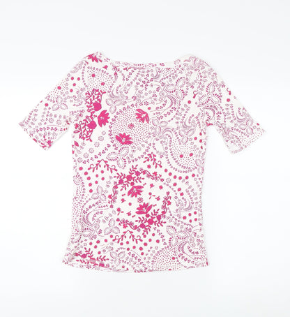 Womens UK Size 10 Marks and Spencer Pink Basic T-Shirt