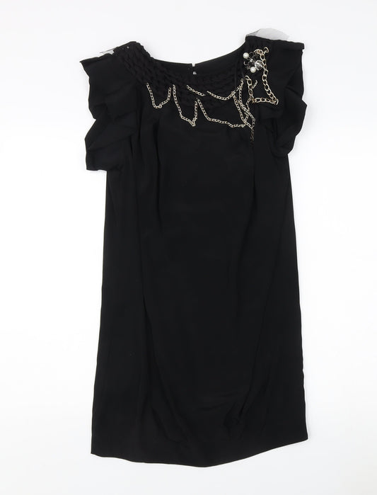 River Island Women's Black Shift Dress Size 8