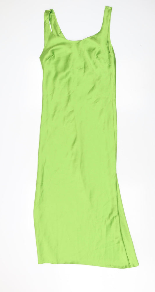 ASOS DESIGN Women's Green Slip Dress Size 10