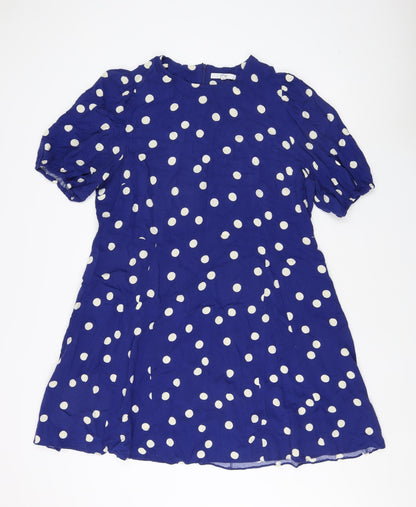 Next Women's Blue Polka Dot A-Line Dress Size 20