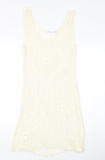 Solitaire Women's Ivory Crochet Tank Dress S