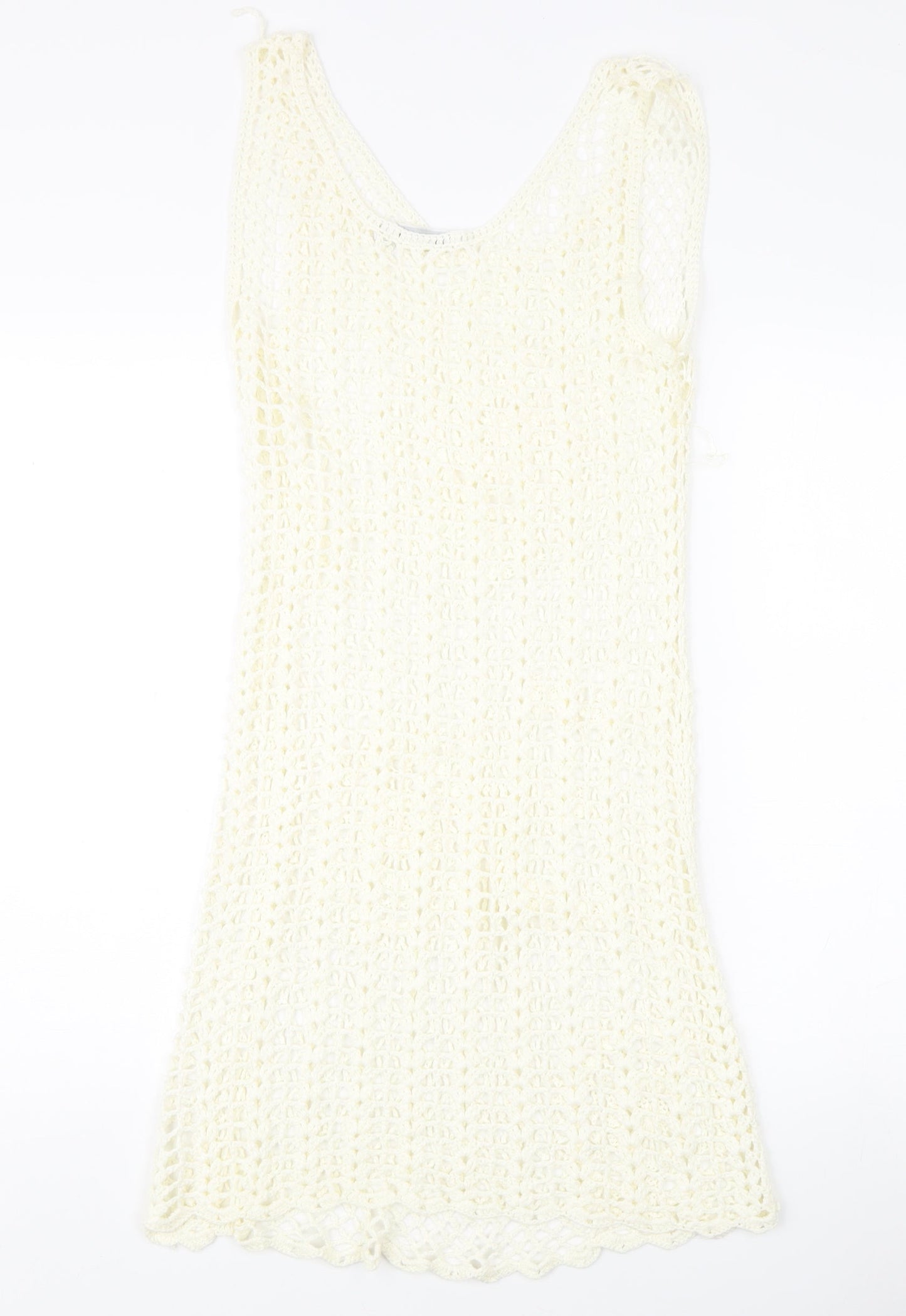 Solitaire Women's Ivory Crochet Tank Dress S