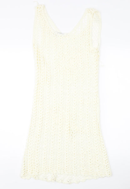 Solitaire Women's Ivory Crochet Tank Dress S