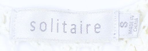 Solitaire Women's Ivory Crochet Tank Dress S