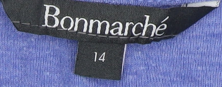 Bonmarché Women's Blue Striped Tunic T-Shirt Size 14