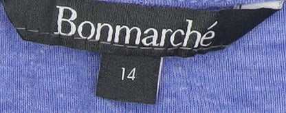 Bonmarché Women's Blue Striped Tunic T-Shirt Size 14